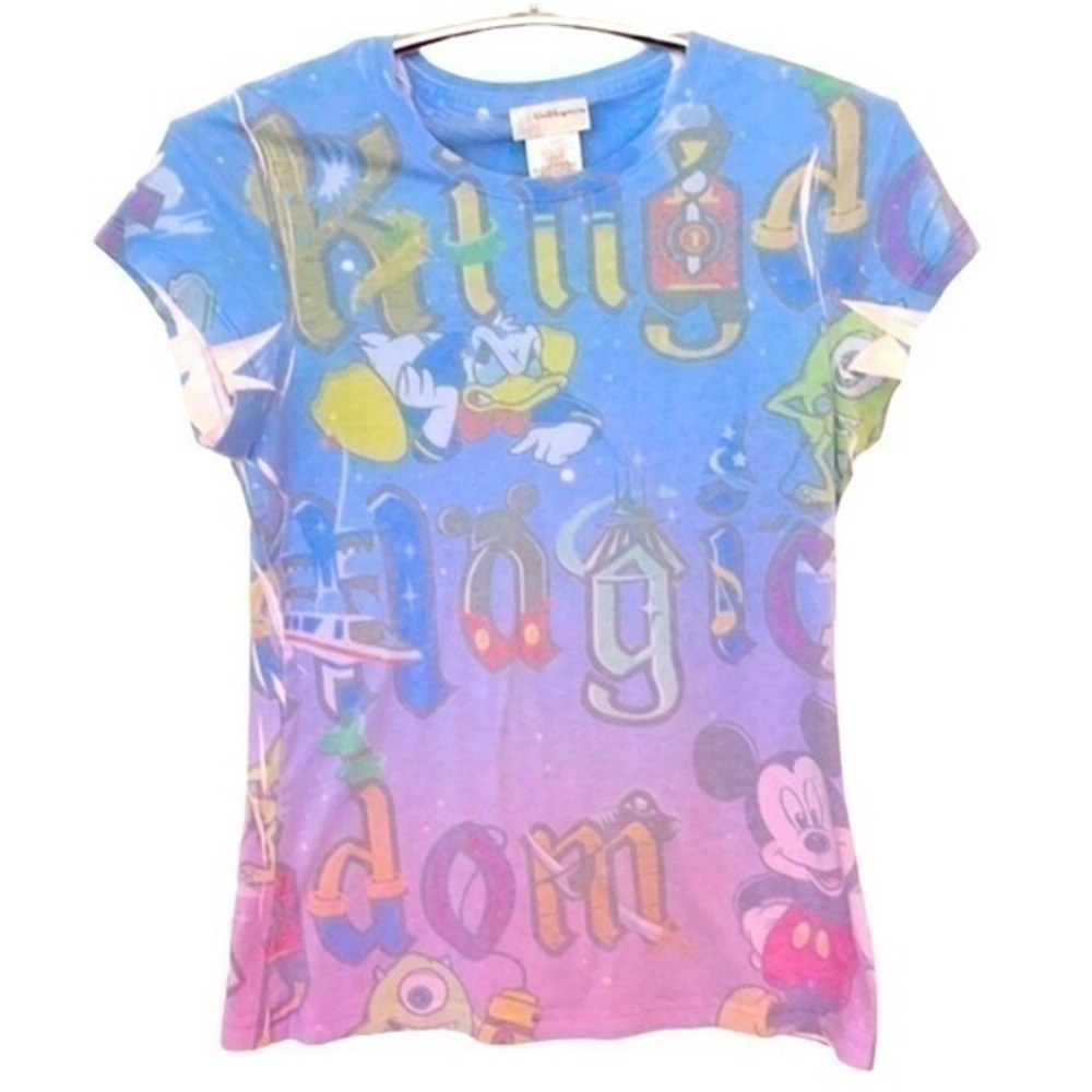 DISNEY | Multi Colored DISNEY “MAGIC KINGDOM” Naturally Faded Youth XL Shirt